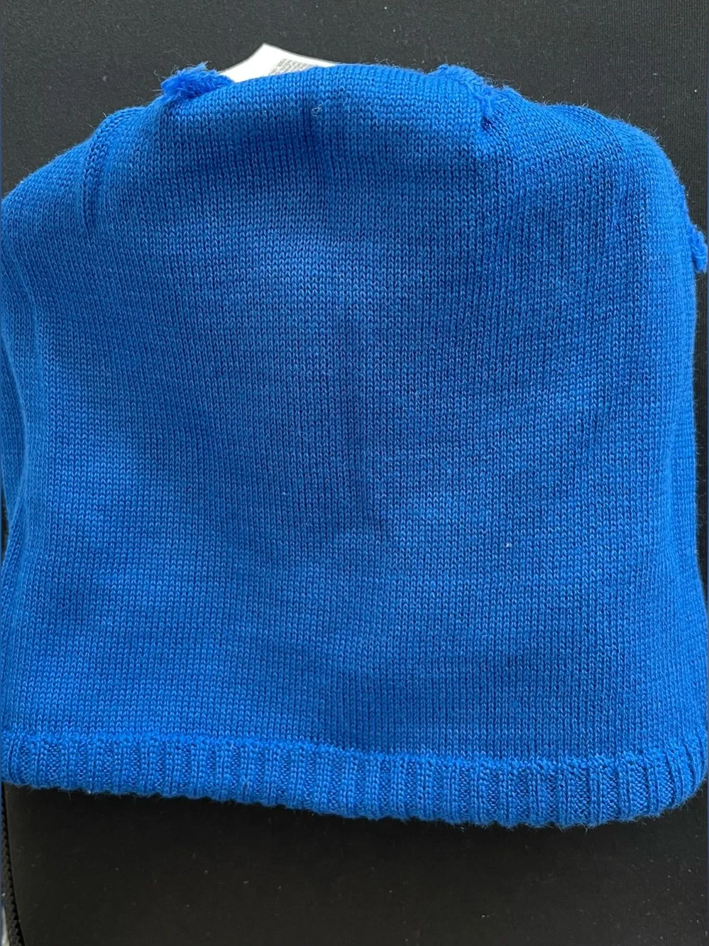 Nike Kids Blue Knit Pom Beanie with Red 'Pro Level’